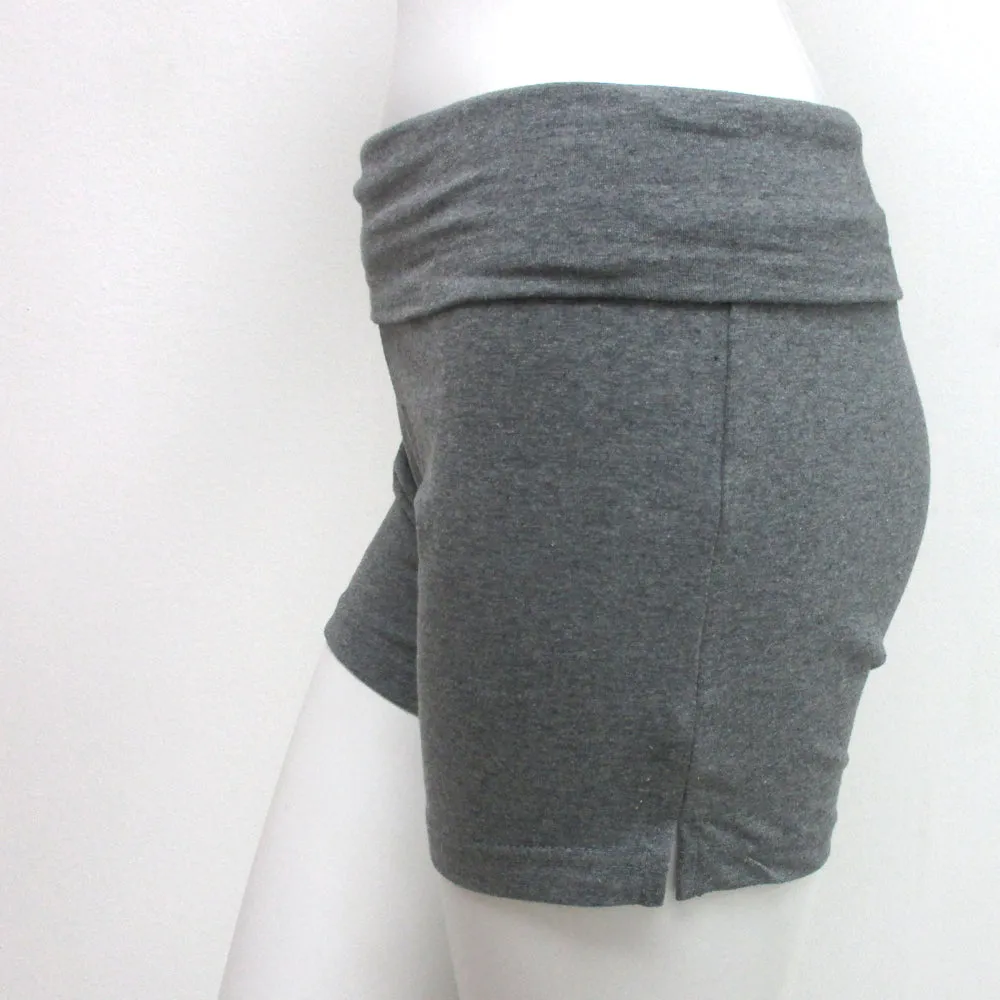 2 Workout Yoga Shorts Gym Fold Over Waist Band Lounge Sport Active Wear S M L