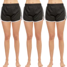 3 Women's Cotton Sport Booty Shorts Dolphin Yoga Dance Lounge Hot Pants Grey M