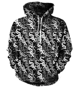 Baseball Chicago White Soxs Hoodies - Pullover Black Hoodie