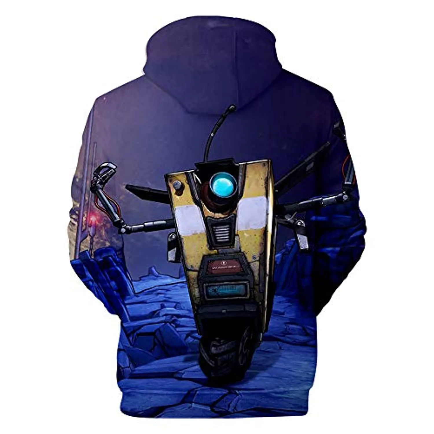 Borderlands Hoodies - Badass Robot 3D Unisex Hooded Pullover Sweatshirt