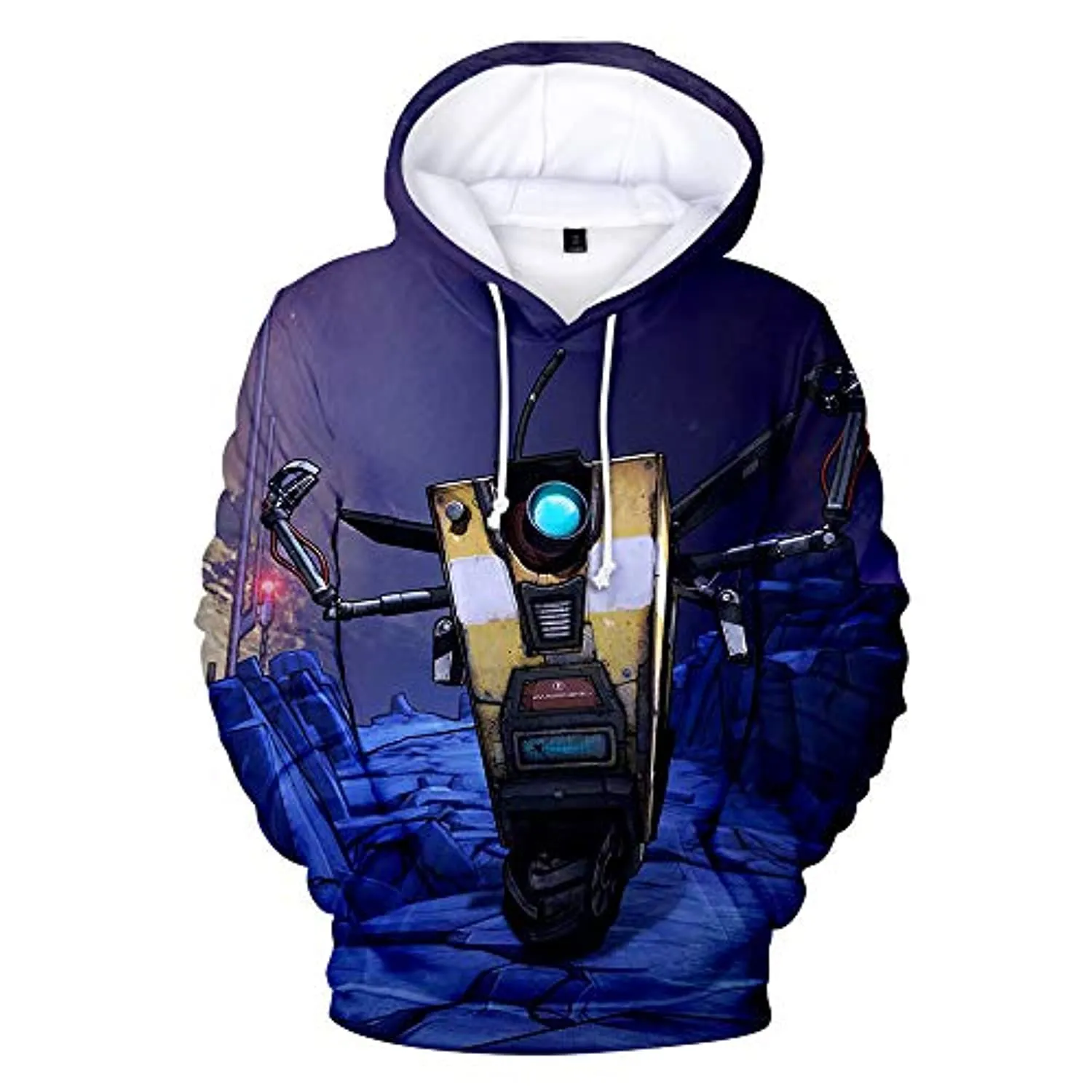 Borderlands Hoodies - Badass Robot 3D Unisex Hooded Pullover Sweatshirt