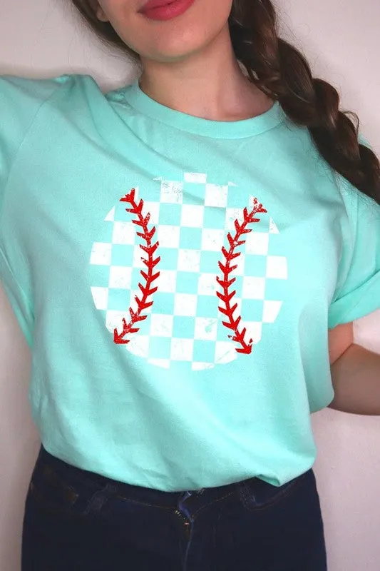 Checkered Baseball Graphic Tee