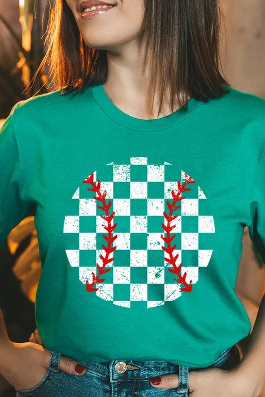 Checkered Baseball Graphic Tee