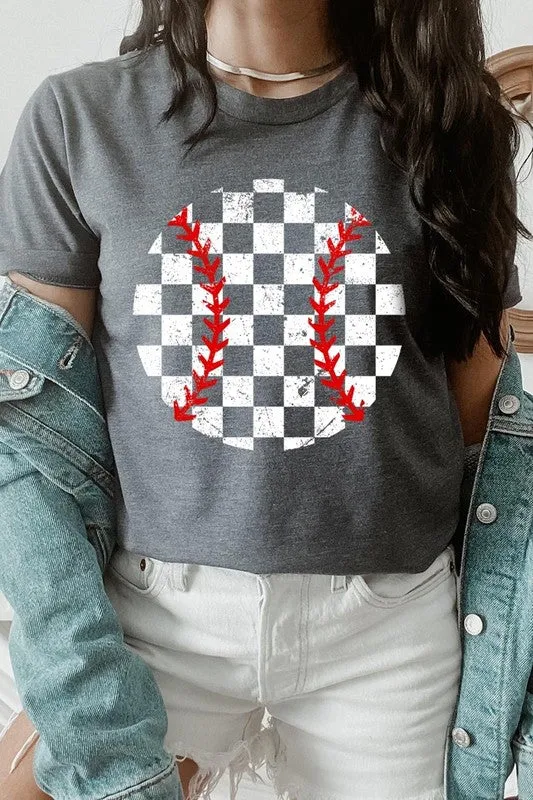 Checkered Baseball Graphic Tee