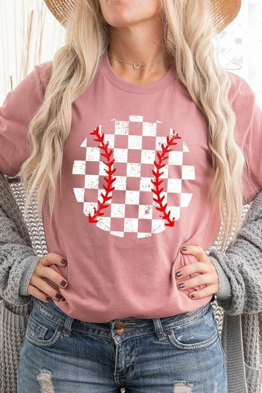 Checkered Baseball Graphic Tee