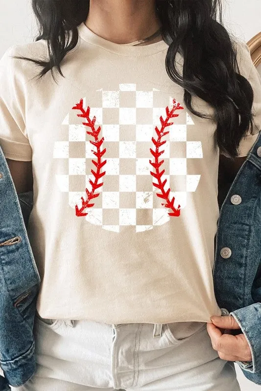Checkered Baseball Graphic Tee