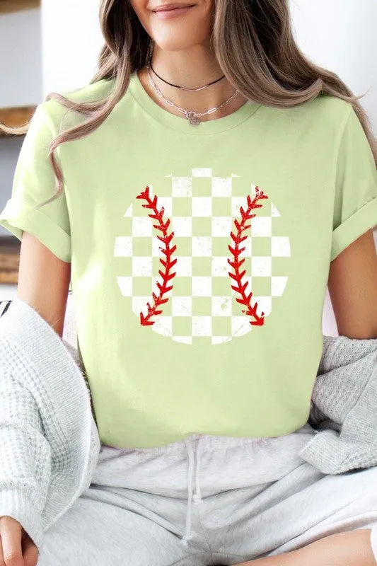 Checkered Baseball Graphic Tee