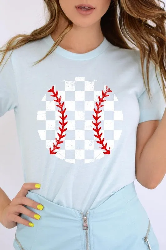 Checkered Baseball Graphic Tee
