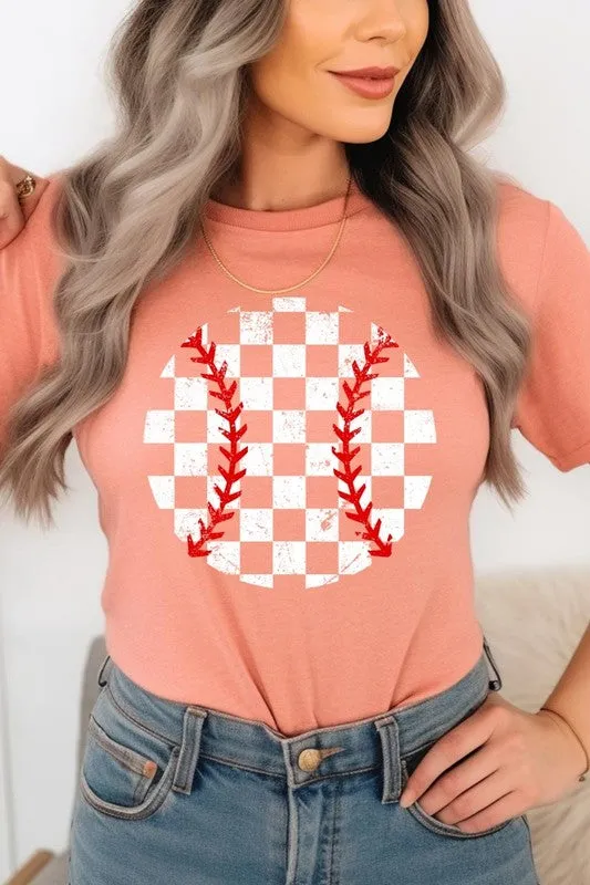 Checkered Baseball Graphic Tee