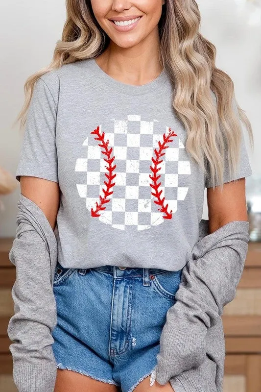 Checkered Baseball Graphic Tee