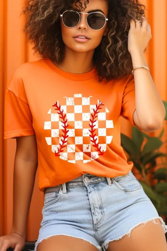 Checkered Baseball Graphic Tee