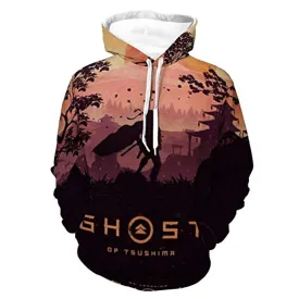 Ghost of Tsushima Hoodies - 3D Hooded Pullover Jumper