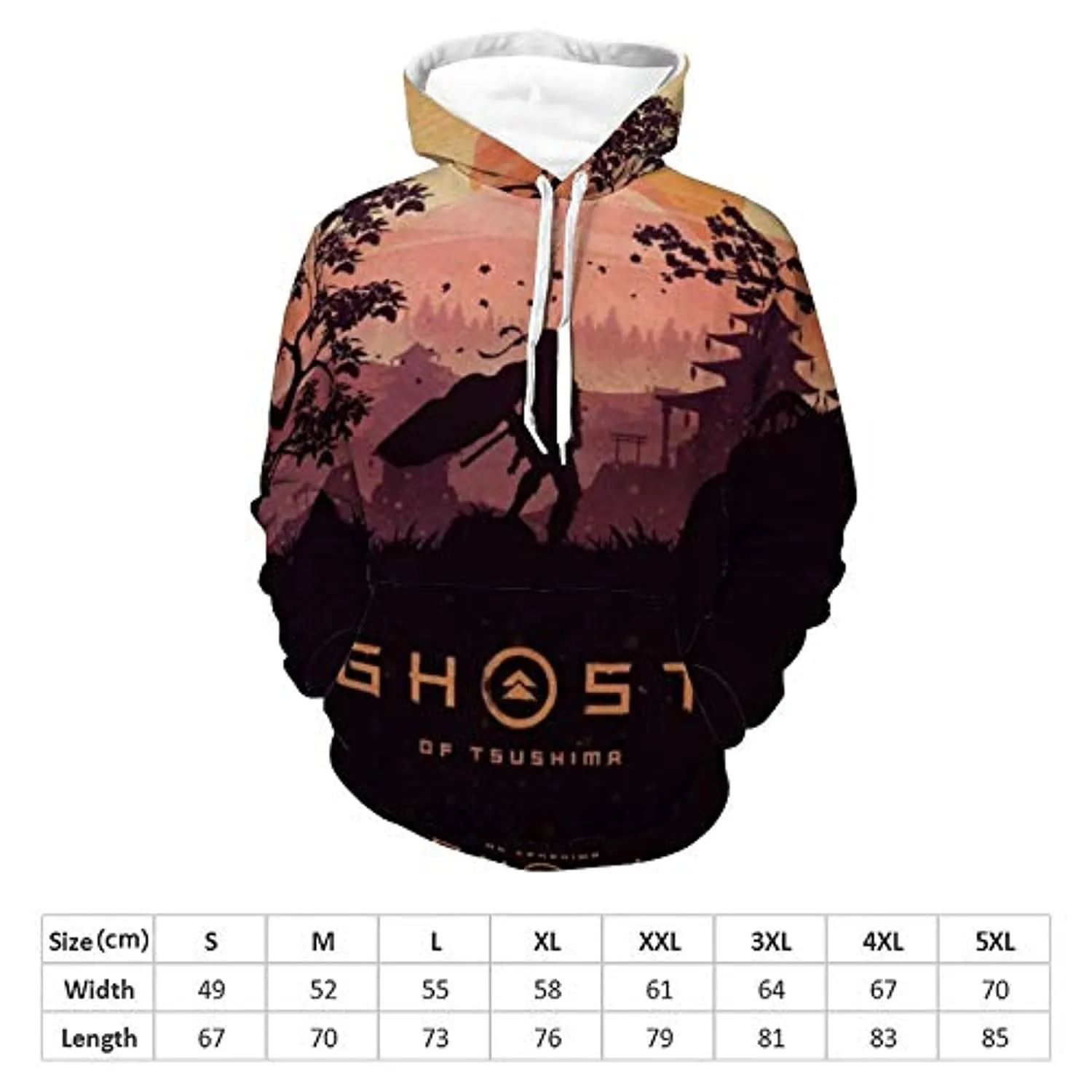 Ghost of Tsushima Hoodies - 3D Hooded Pullover Jumper