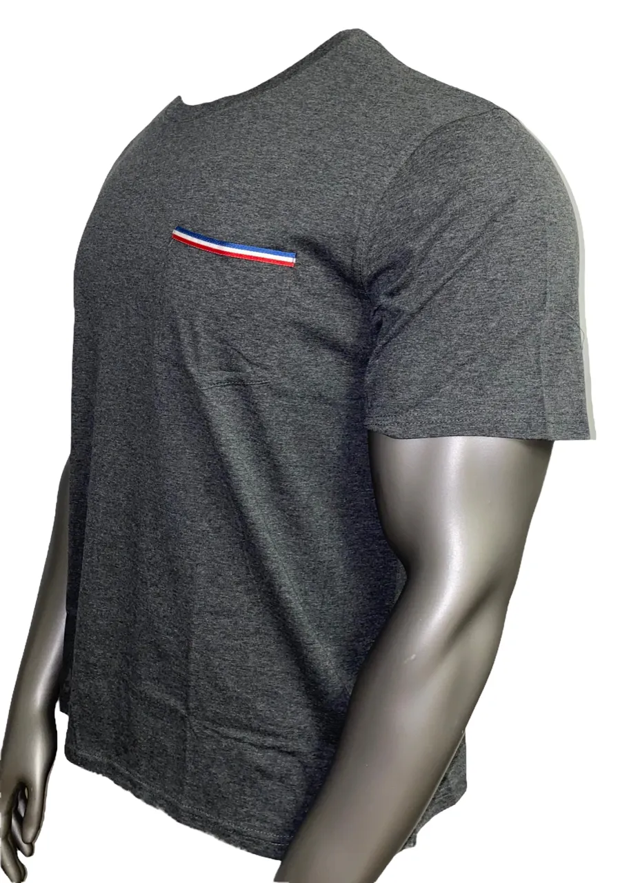 Lacoste Mens Sleepwear Pocket T-Shirt - Black Iris / Light Grey Heather / Charcoal - [RAM1308]