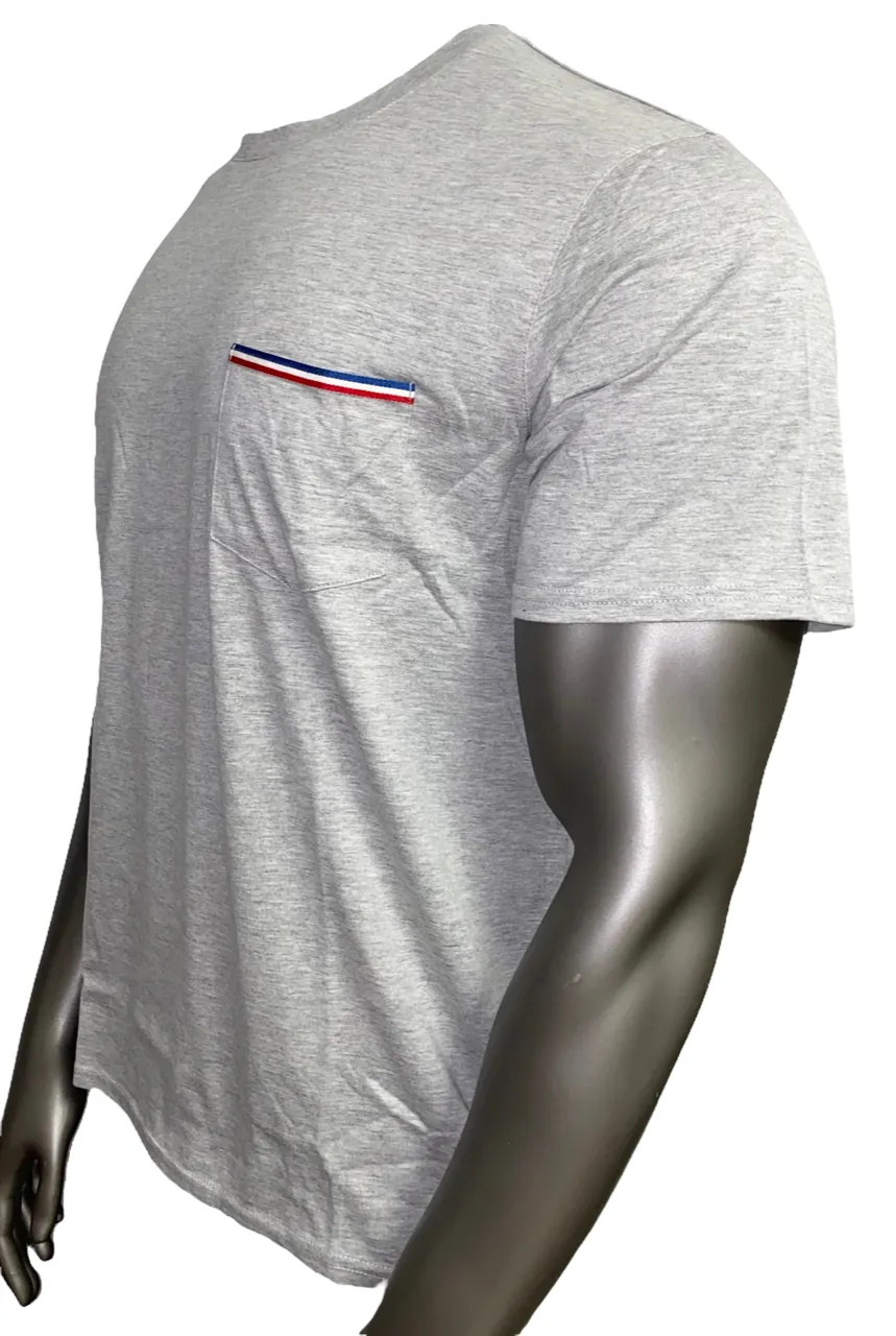 Lacoste Mens Sleepwear Pocket T-Shirt - Black Iris / Light Grey Heather / Charcoal - [RAM1308]