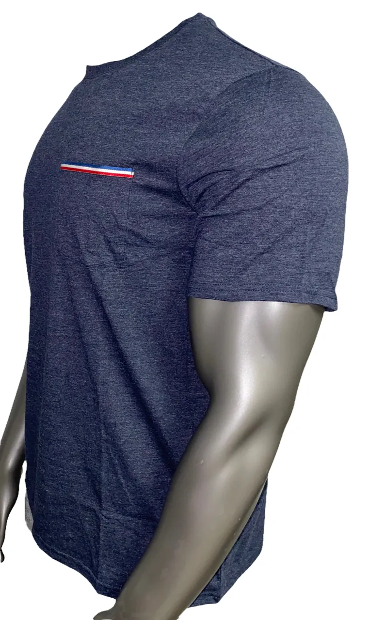Lacoste Mens Sleepwear Pocket T-Shirt - Black Iris / Light Grey Heather / Charcoal - [RAM1308]