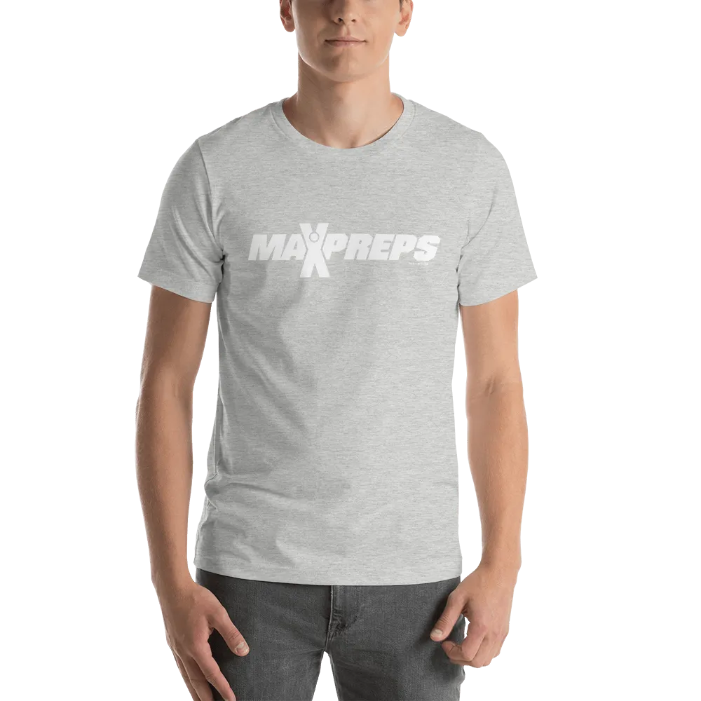 MaxPreps Logo White Adult Short Sleeve T-Shirt