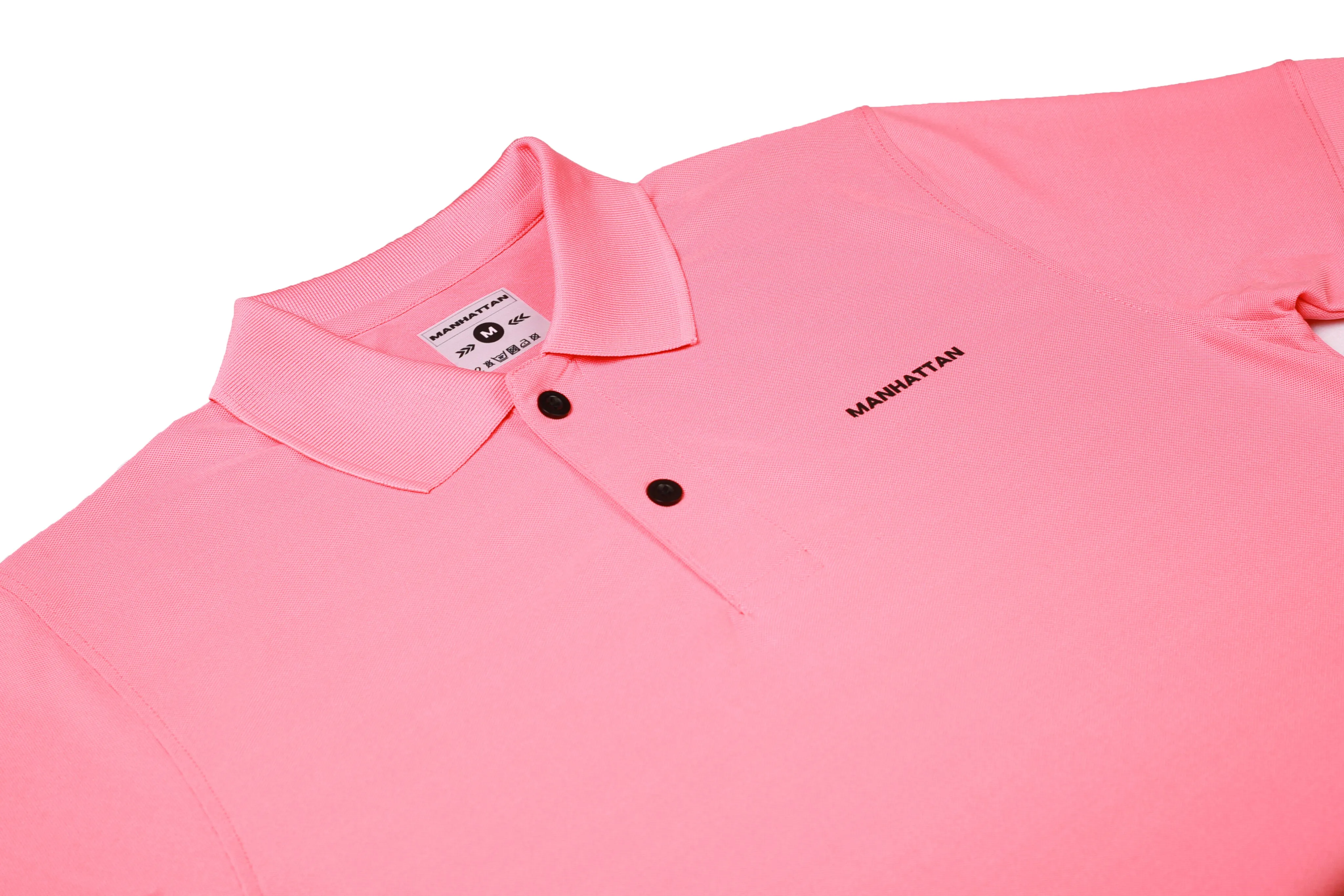 Sports Dry Fit Peach Pink Polo T Shirts (Micro Polyester)
