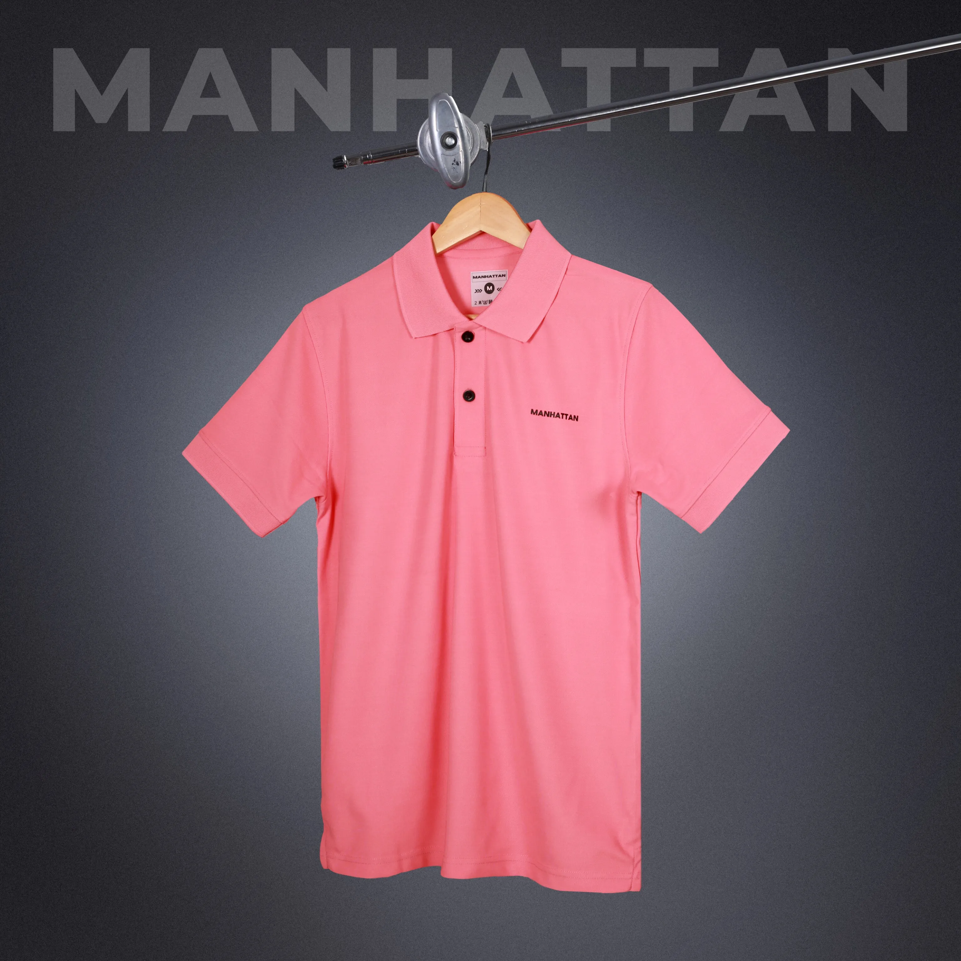 Sports Dry Fit Peach Pink Polo T Shirts (Micro Polyester)