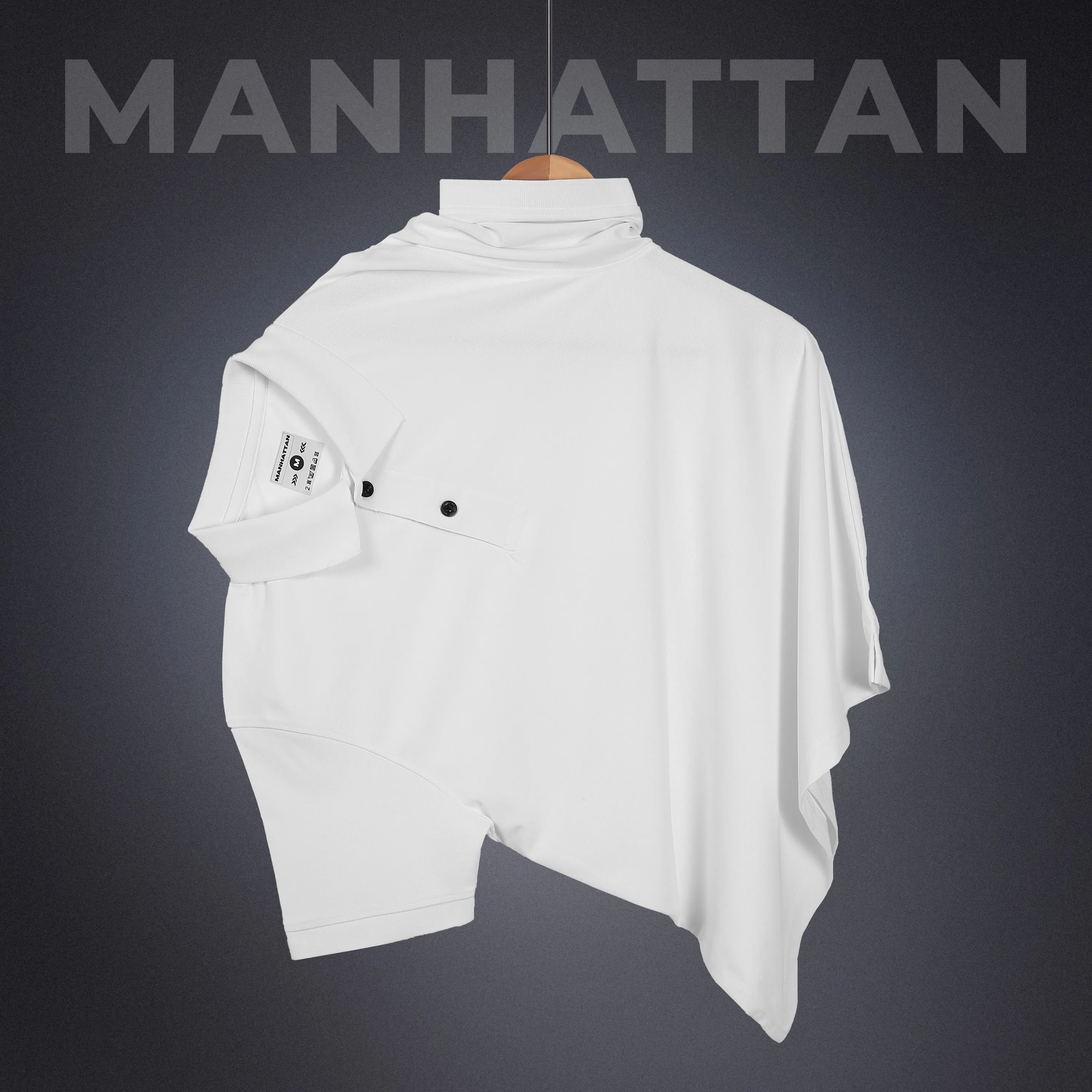 Sports Dry Fit White Polo T Shirts (Poly Cotton)